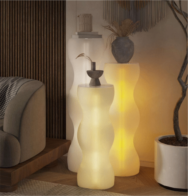 Wave Pillar with Light